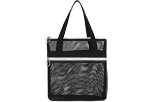 GYEUKHAM Mesh Shower Caddy Portable Shower Bag for Travel, Gym, Camping – Quick-Dry Hanging Toiletry Organizer with Zipper Pockets for Bathroom Essentials,Black