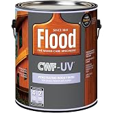 Flood CWF-UV 1 gal Honey Gold Transparent Exterior Wood Stain &amp; Sealer | Oil-Based Penetrating Deck, Fence &amp; Siding Stain, Water Repellent UV