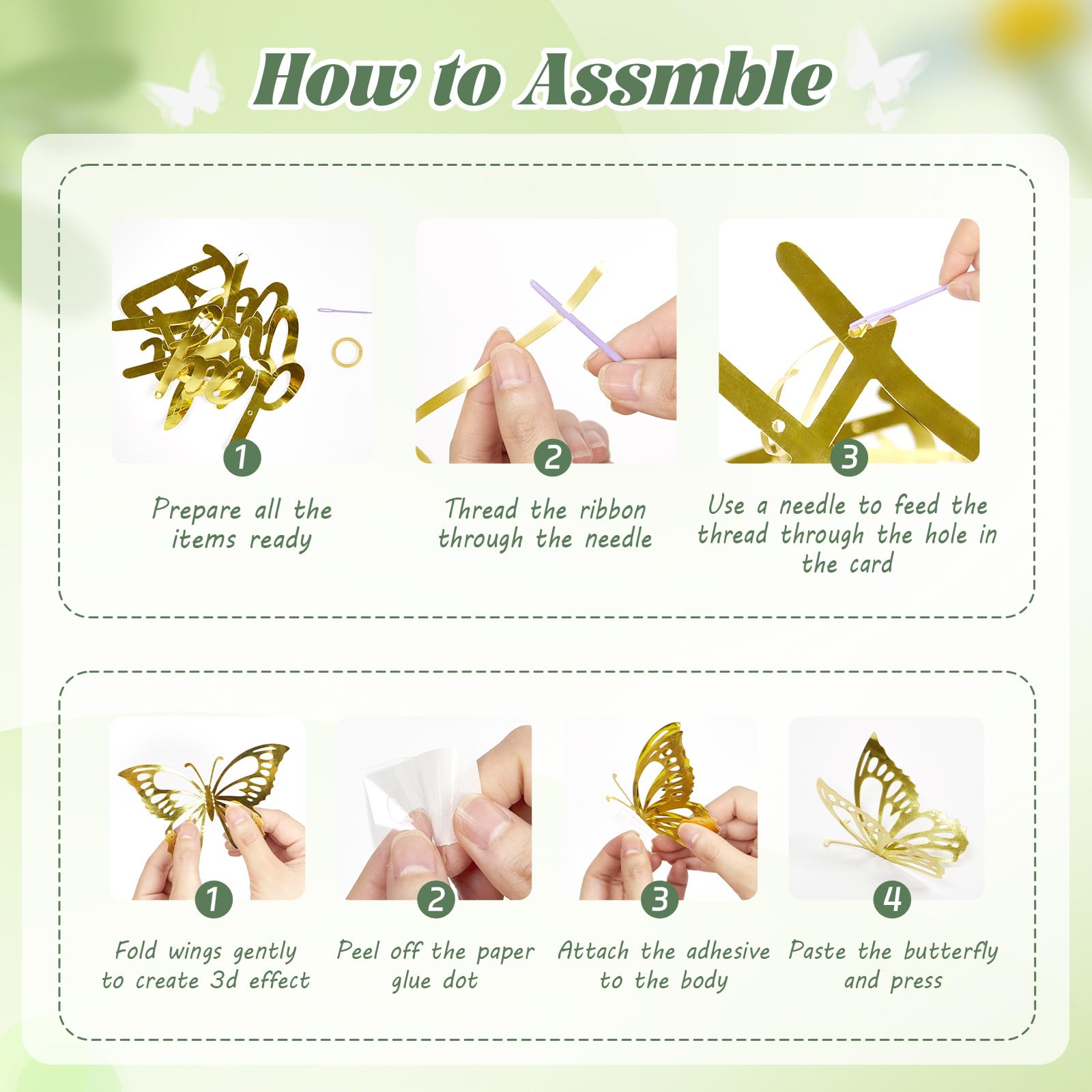 Sage Green Birthday Party Decorations with Happy Birthday Banner Green Fringe Curtain Butterfly Decorations Foil Balloons Happy Birthday Decorations for Women