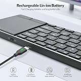 Rii K22S Wireless Keyboard with Trackpad BT 5.0 2.4G USB Receiver Metal Frame view 7