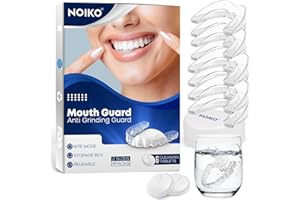 NOIKO Mouth Guard for Grinding Teeth at Night, Mouth Guard for Clenching Teeth at Night Upgraded Safety EVA Material, Night Guards for Teeth Grinding, Anti Grinding Guard for Adult with 6 Cleaning Tablets