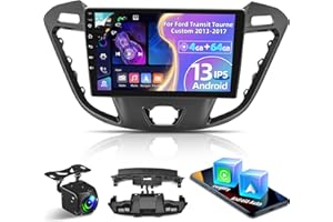 NHOPEEW [4+64G] Upgrade Car Stereo for Ford Transit Tourneo Custom 2013-2017 - 9 inch IPS Touchscreen Android 13 Radio - Wireless Carplay and Android Auto, Customize Homepage, AI DSP, EQ + AHD Backup Camera