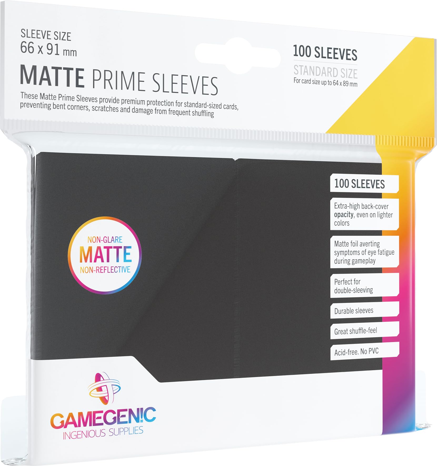 Gamegenic Matte Prime Sleeves (100-Pack)