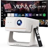 HOMPOW 2000 ANSI Smart Projector, Projector with Wifi and Bluetooth | 4K Decoding, VIDAA OS, 10K+ Apps &amp; Free TV, WiFi6 &amp; Bluetooth, Dolby &amp; AirPlay, Outdoor Home Theater, Phone/PC Compatible