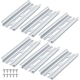 VAMRONE 6 Piece Aluminum DIN Rails, 4 Inches Long, 35mm Wide, 7.5mm High, Top Hat Slotted DIN Rail with RoHS, Extra Premium Screws Included for Hardware Components Mounting