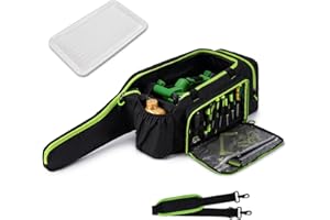 BABEYER Chainsaw Case, Durable Chainsaw Bag with Removable Spill-proof & Wipe-clean Tray, Chainsaws Carrying Case Compatible with Greenworks, EGO Power+, Dewalt 14''/16''/18'' Cordless Chainsaws & Accessories