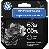 HP 63XL/65XL Black High-Yield Ink Cartridge (Replaces Both 63XL &amp; 65XL) | Works with AMP; DeskJet 1100, 2100, 2600, 3600; Envy 4500, 5000; OfficeJet 3800, 4600, 5200 Series | B7RT5AN