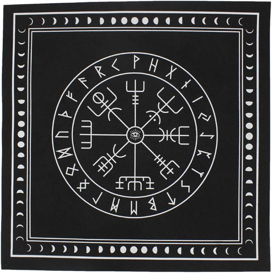 Sitonelectic Tarot Cloth - Tarot Tablecloth Rune Divination Altar Patch Tarot Table Cover Square 50 * 50cm