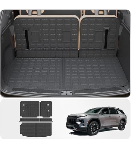 OEDRO Alfombrillas Y Tapete De Carga Para Chevy Traverse De 7 Asientos (asiento De 2ª Fila), TPE Para Todo Tipo De Clima, Ajte Personalizado Para Todo Tipo De Clima, Alfombrillas De