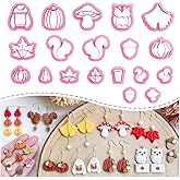 Keoker Fall Polymer Clay Cutters - Pumpkin Clay Cutters for Earrings Making, 19 Shapes Autumn Clay Earrings Cutters (All)