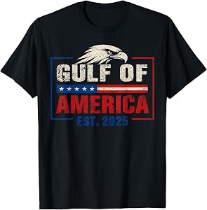 Gulf of America Est. 2025 Eagle Vintage Distressed T-Shirt