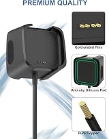 Bicmice 3.3Ft USB Charger for Fitbit Versa 2 Smartwatch Dock Stand Cable view 5