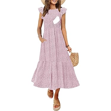 slim fit dress slacks Polka Dot Nursing Dress With Sleeves Casual Breastfeeding Dress – Glamix  Maternity main image 0