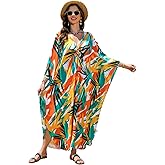 Kaftan Dresses Printed Moo Moos for Women Plus Size Mrs Roper Caftan Batwing Nightgowns Lounge Summer Beach Cover Ups