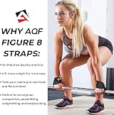 AQF Figure 8 Weight Lifting Straps with Padded Cuff Wrist Support view 5