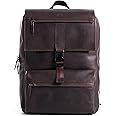 VELEZ Dark Brown Leather Backpack for Men and Women 17 inch Laptop Bag Handmade Business & Casual Daypack Genuine Leather Work Bag