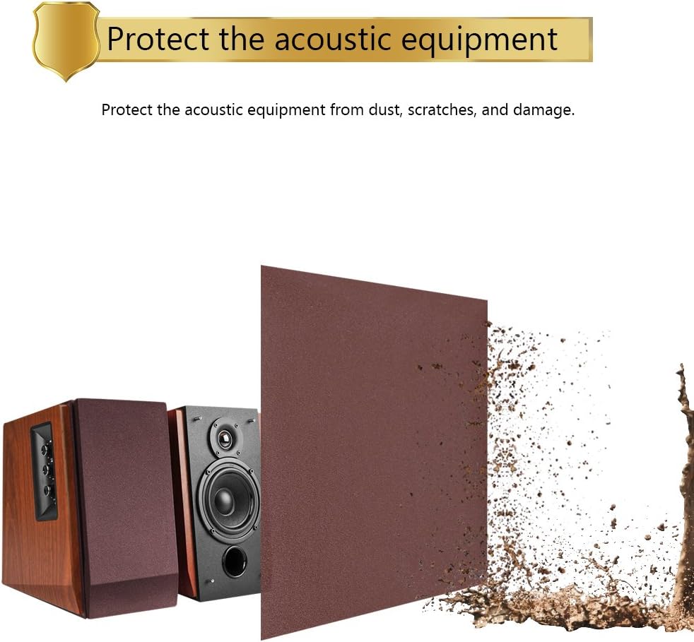 V BESTLIFE Speaker Mesh Cloth, 1.7mx0.5m Speaker Grill Cloth Stereo Gille Fabric Speaker Mesh Cloth Dustproof Protective Cover/Lightweight/Soft/Applicable to Speakers/Stage Speakers/KTV (Brown): Electronics