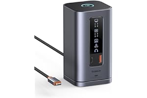 Baseus Docking Station, Spacemate(Win) 11 in 1, Triple Display, 4K HDMI and DP, 10Gbps USB A/C Ports, Gigabit Ethernet, 100W PD, Audio, Laptop Docking Station for Windows/Dell/HP/Lenovo/Asus/Acer/Mac