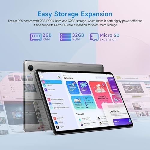 TECLAST P25 タブレット Android 11 TECLAST Tablet 10 Inch Android 11 Tablets, P25 32GB ROM 512GB
