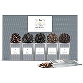 Tea Forte Single Steeps Loose Leaf Tea Sampler, Assorted Variety Tea Box, 15 Single Serve Pouches, Black Tea