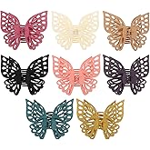 KALLORY 8pcs Butterfly Hair Clips: Large Butterfly Claw Clip - Hair Styling Accessories For Women Girls