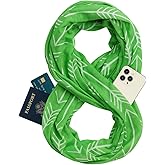 Pop Fashion Infinity Scarf for Women - Lightweight Travel Scarf with Hidden Zipper Pocket - Arrow Pattern