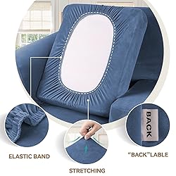 WEERRW Velvet Couch Covers for 2 Cushion Couch Sofa