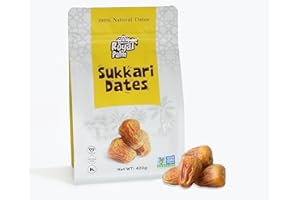 Royal Palm Premium Sukkari Dates, 400g Pack – 100% Natural, Sugar-Free, High Fiber, Healthy Vegan Snack, Fresh, Non-GMO – Rich Flavor & Dietary Fiber