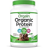 Orgain Organic Plant Based Protein Powder,Creamy Chocolate Fudge - 21g of Protein,Vegan,Low Net Carbs,Non Dairy,Gluten Free,N