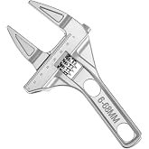 QWORK Adjustable Wrench, 0.24"-2.68" Large Opening Bathroom Spanner, 7.87 Inch Universal Activity Wrench