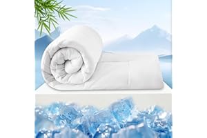 Bedlifes Cooling Comforter Queen Rayon Derived from Bamboo for Hot Sleeper-Luxury Down Alternative-Duvet Insert with 8 Corner Tabs-Lightweight Comfortable Breathable Soft-Moisture Wicking,White