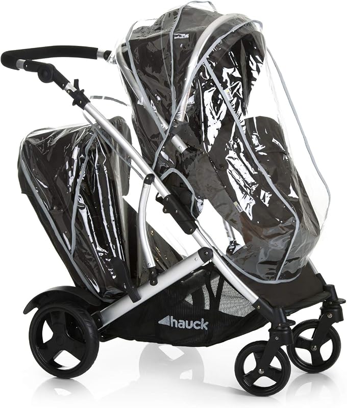 Passeggino Fratellare per Neonato e Bambino, Duett 2 Black Forest