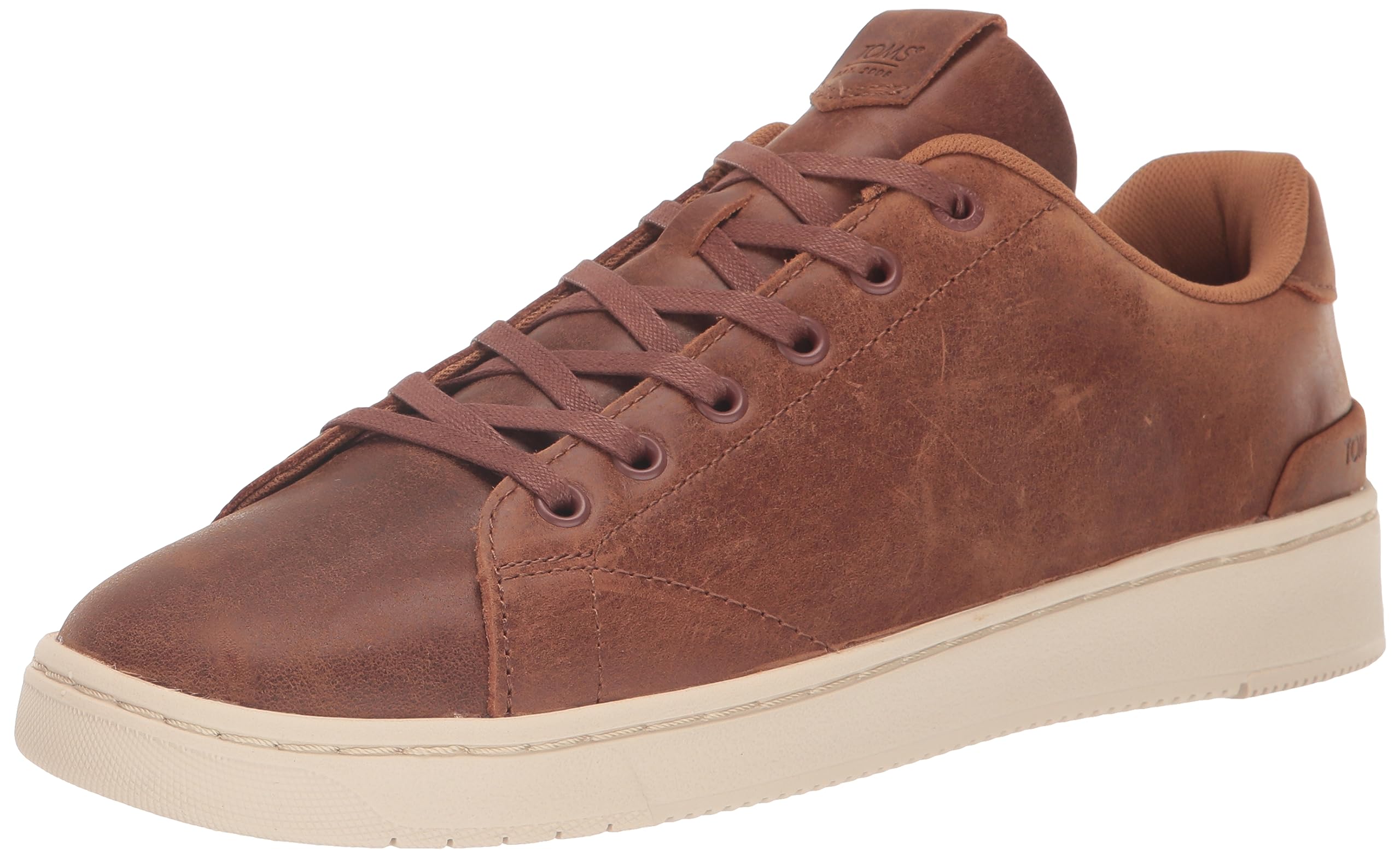 TOMS Men’s TRVL LITE 2.0 Low Sneaker, Tan Leather, 12