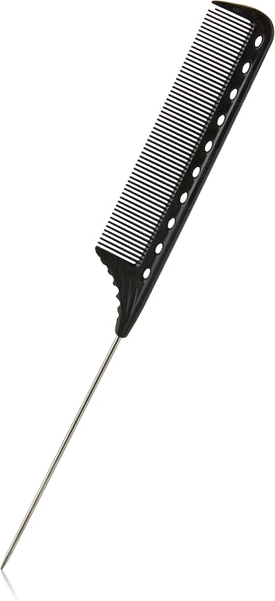 YS Park YS-102 Carbon Black Winding Tail Comb for Medium Hair