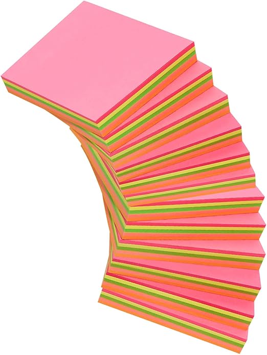 Sticky Notes Set 3x3in, Heavy Duty Bright Stickies Bulk