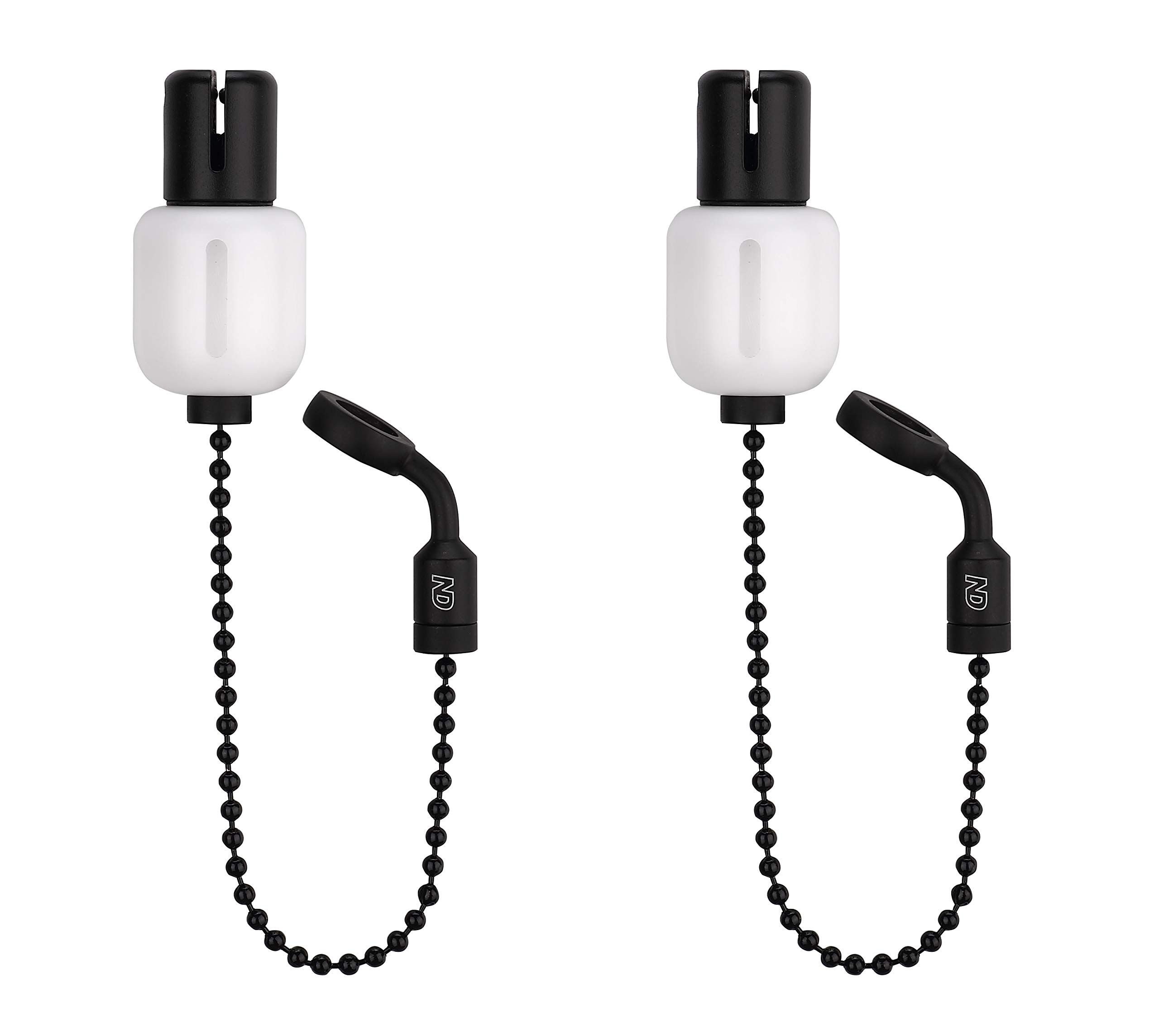 New Direction Tackle white Teflon bobbin T3 pro | 2 rod set | Black chain | Adjustable line clip | Slot for isotope | Carp fishing