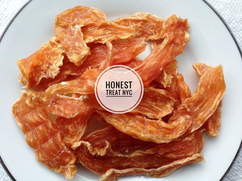 100% Made in USA | Made Same Day | Organic Premium Human-Grade Chicken Jerky Dog Treats (6 Oz) by HonestTreatNYC | Non-GMO, Grass Fed, Free Range, No Added Hormones, No Fillers, No Preservative