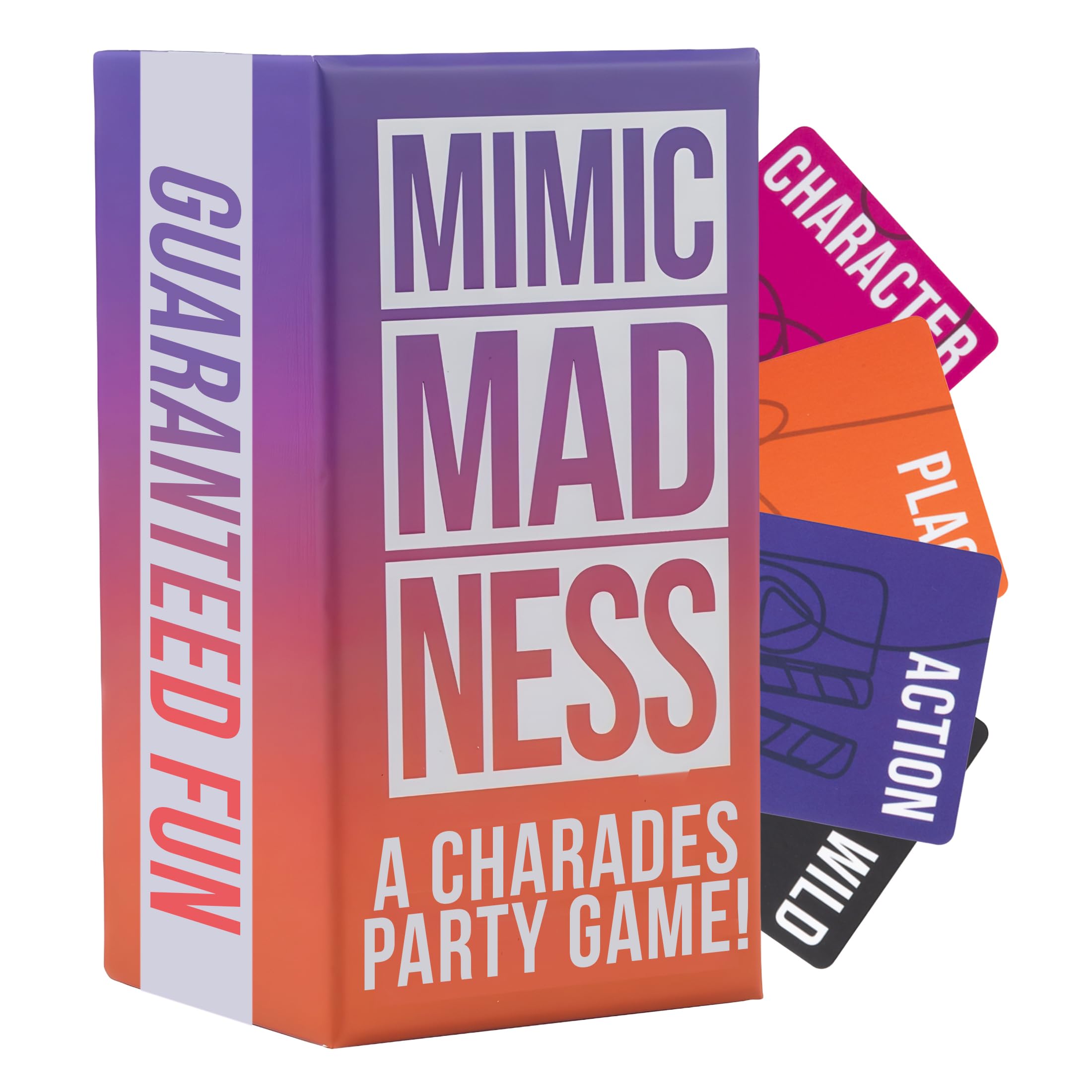 Mimic Madness by Why Don't We - Fun Charades Games for adults - Board Games for adults - Party Games Adult with 210 Cards