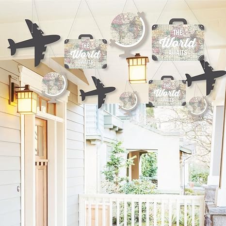 Big Dot Of Happiness Hanging World Awaits Outdoor Decor Travel