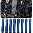 Wevdn 8 PCS Spark Plug Wire Protector Sleeve, 6 Inches Glass Fiber Automotive Wire Heat Insulation Boots, Fireproof Protect Cover Replacement for Spark Plug Wire, Car Accessories (Blue)