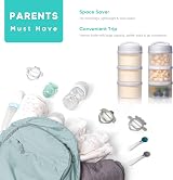 Termichy Baby Milk Powder Dispenser Pots 2 Pack Grey Stackable Formula Container view 4