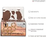 FRAMAR Cow Print Embossed Pop Up Hair Foil 500 Sheets 5x11 inch view 4