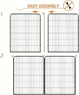 Yaheetech 4-Panel Heavy-Duty Dog Playpen 100cm High for Indoor Outdoor Use view 4