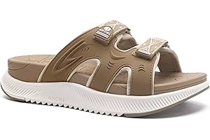 ONCAI Womens Orthotic Sandals Ladies Recovery Walking Slides Arch Support Plantar Fasciitis Comfort Orthopedic Soft Cushion Summer Adjustable Sandalias Size 6-12