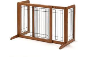 Richell 94135 Freestanding Pet Gate with Autumn Matte Finish, Small