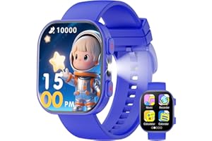 Kids Smart Watch for Girls Boys, 1.83" TFT Screen Gaming Smart Watch for Kids, Fitness Tracker with Stepometer/Storybook/Lear