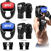 YORWHIN Sparring Head Guard with Gloves - Boxing Safety Headgear for MMA, Kickboxing, Muay Thai & Boxing - Adult & Kids