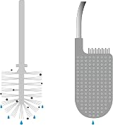 Joseph Joseph Flex Lite 2-Pack Silicone Toilet Brush with Slimline Holder view 4