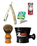 Classic Samurai Men's Shaving Set with Stainless