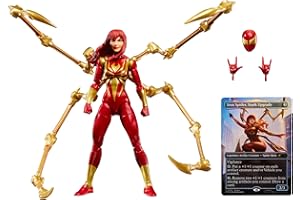 Marvel Legends Series Magic : The Gathering Mary Jane Watson (Iron Spider), figurine d'action Spider-Man de 15,2 cm ; carte à
